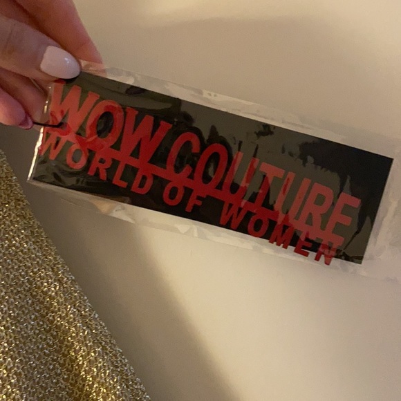 WOW Couture strapless gold party dress - Picture 8 of 9